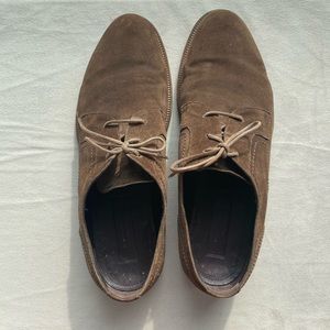 Ermeneglido Zegna brown suede shoes